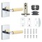 Sure-Loc Hardware Sure-Loc Hardware Levanto Privacy Rosette, Polished Chrome, Knurled Grip in Satin Brass LV102 26 GRIP-KN SB - alternate 2